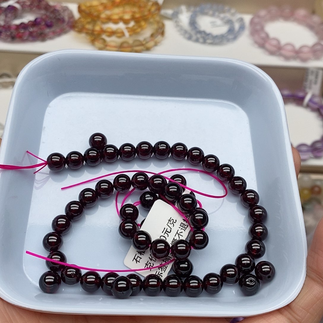 水晶手链未镶嵌听*石榴石