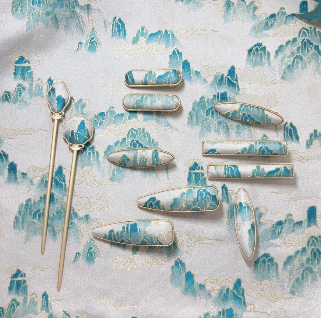 非遗宋锦新中式发卡手工发夹（直播间专拍）