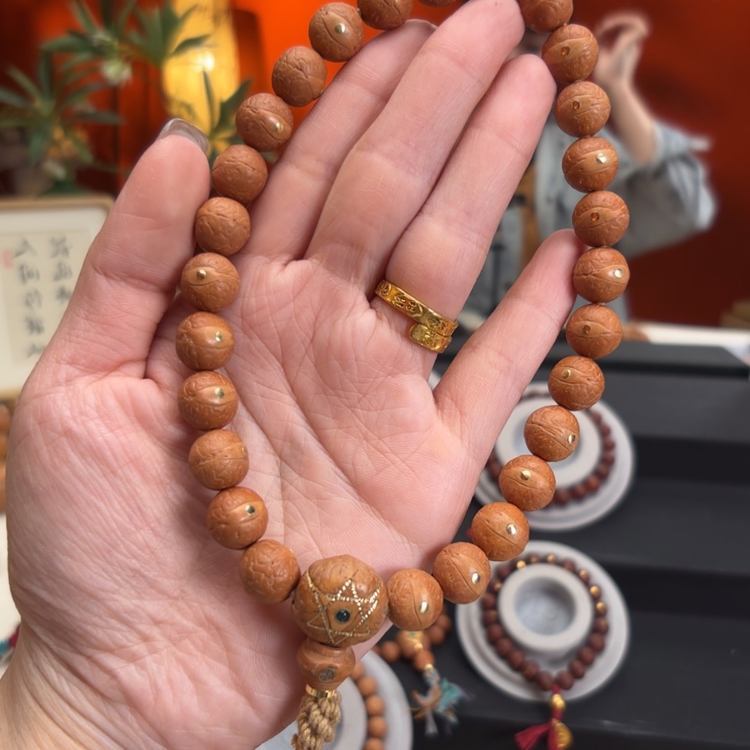 凤眼菩提吊坠明*。12毫米铜手持27颗