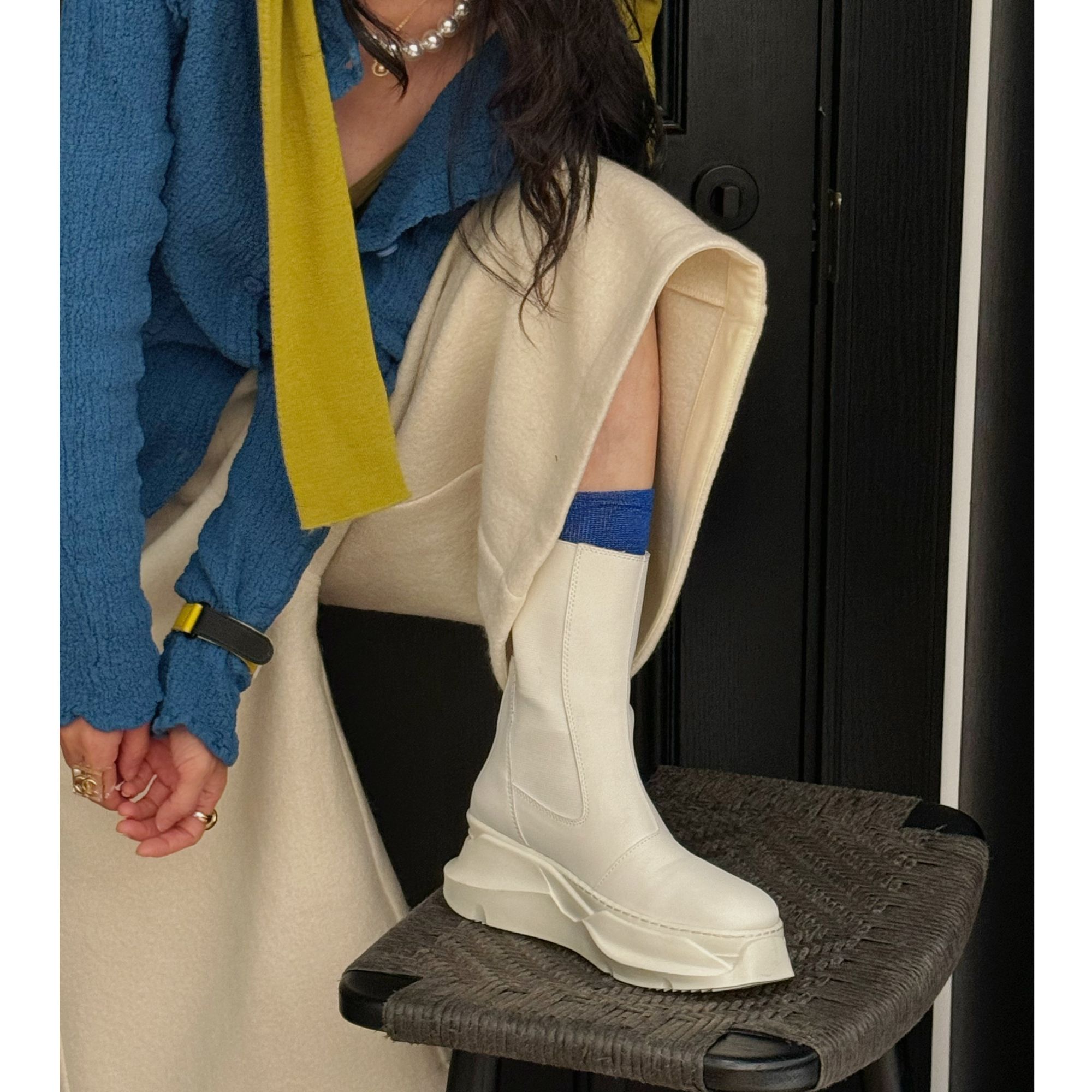 SONG TING RO厚底 7cm 增高靴（靴筒高 22cm） 24112740