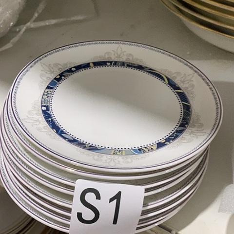 瓷八个六寸骨碟s108蓝