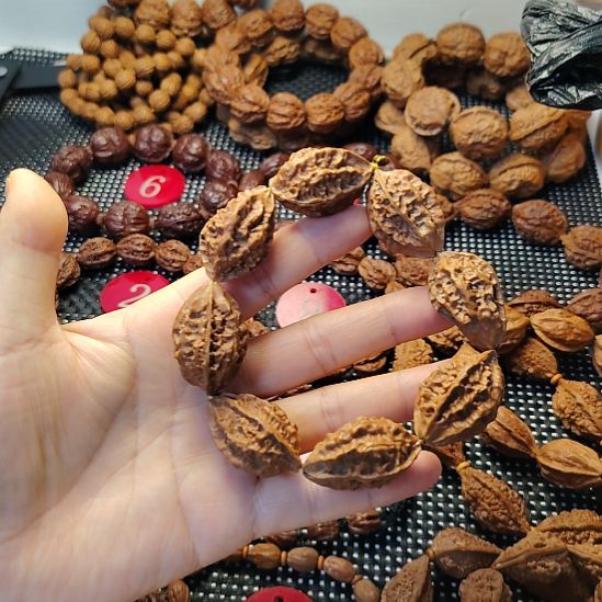 吊坠文玩核桃波波4摆财绣花鞋