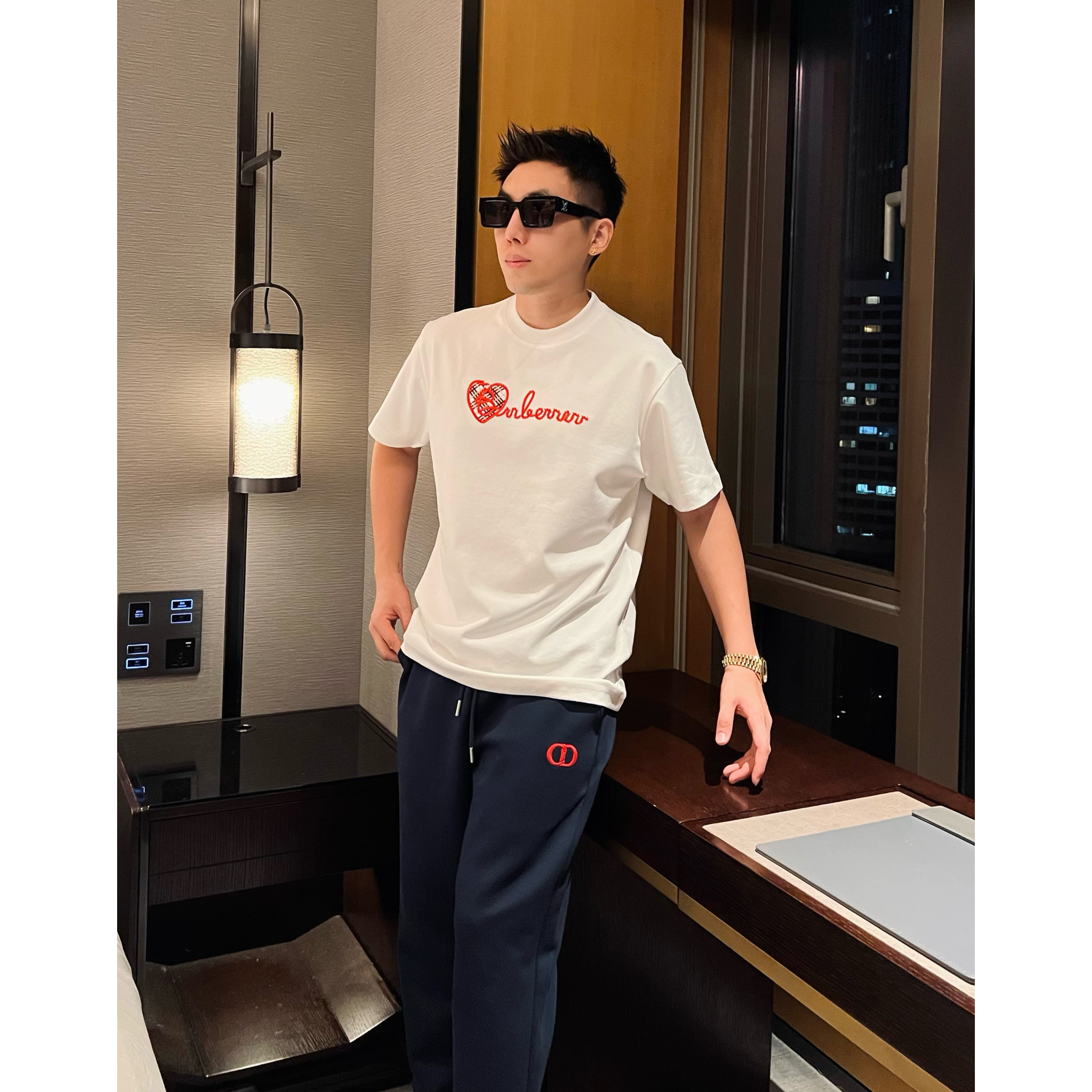 【七夕限定】李查德秋季爱心刺绣男士圆领情侣短袖T恤休闲百搭半袖