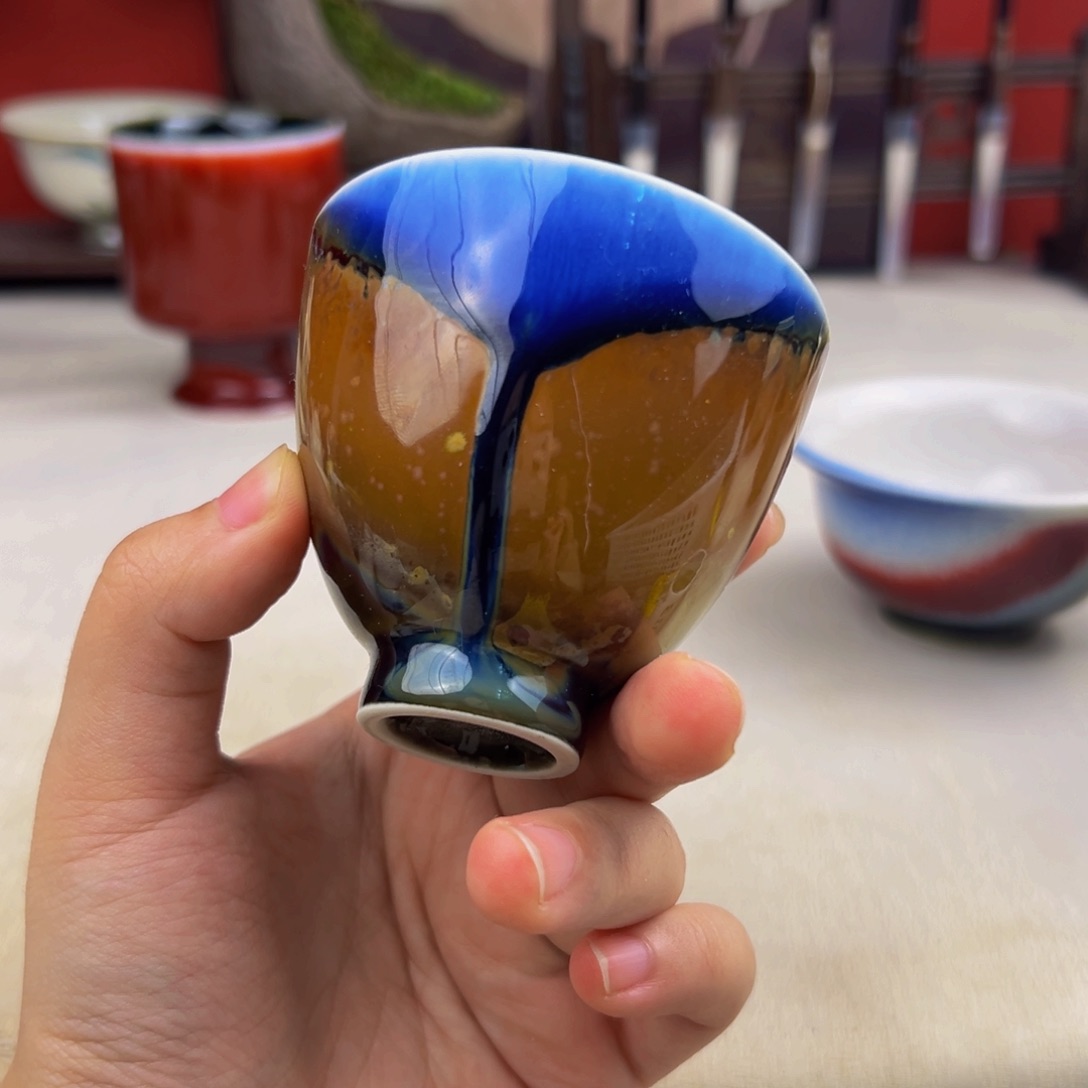 杯子纯手工柴烧主人杯