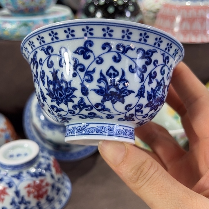 盖碗全场景德镇景德镇景德镇窑陶瓷