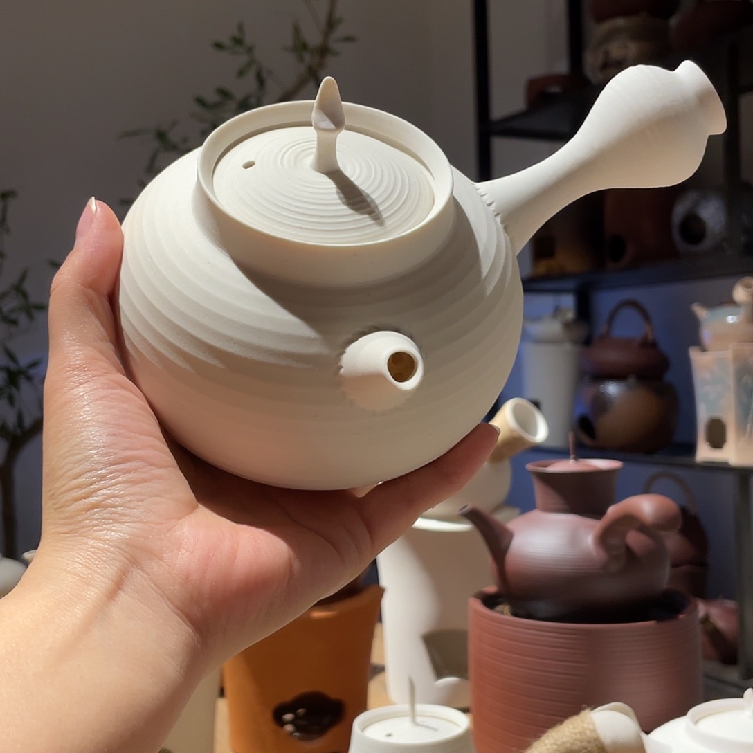 680ml白泥宫灯砂铫