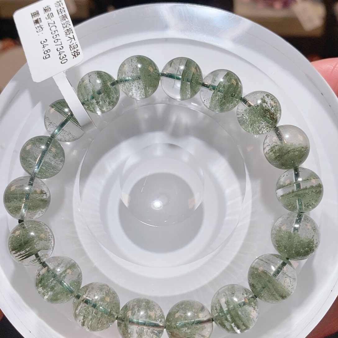 水晶手链未镶嵌F千层绿幽灵11.2