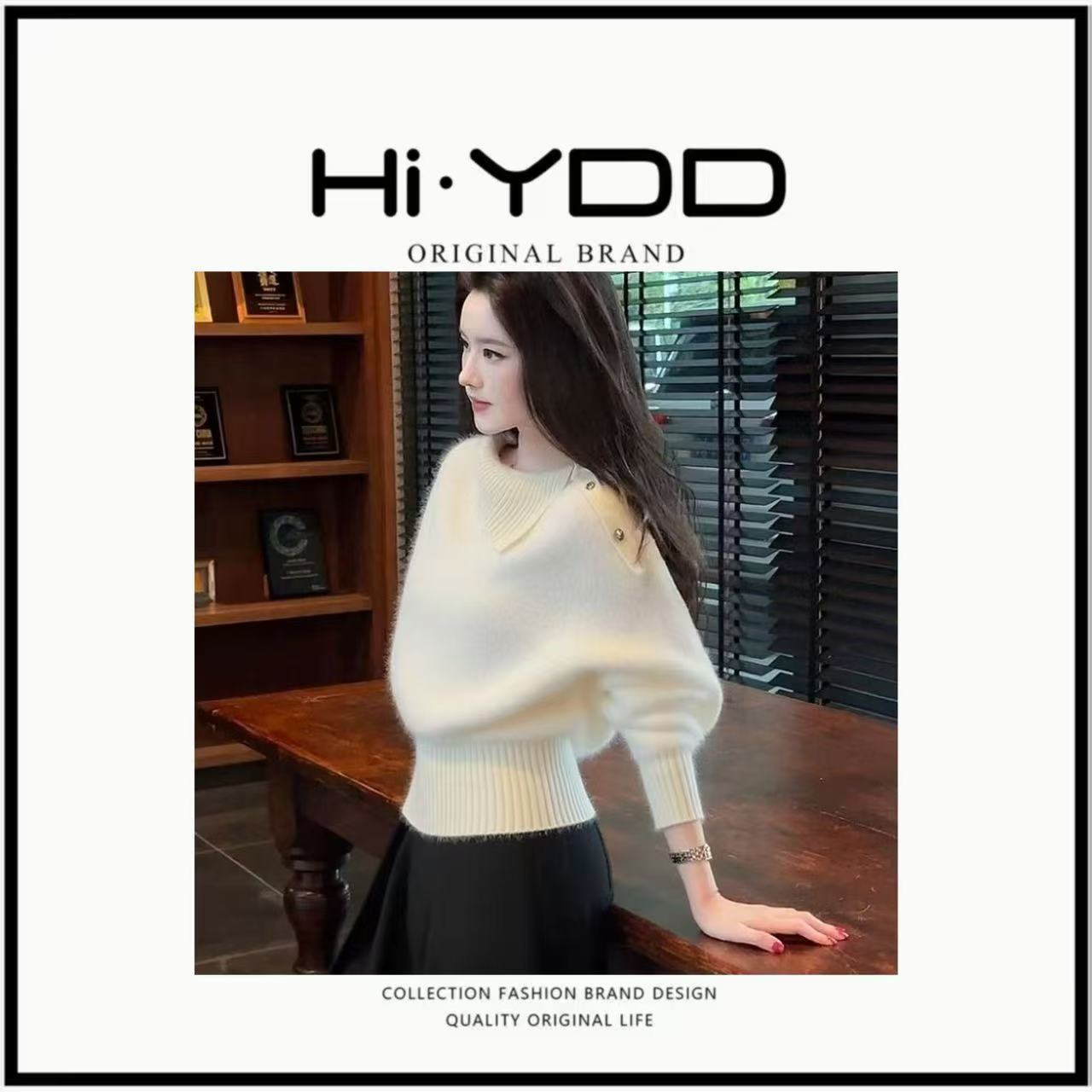 2025新款秋冬时尚轻熟气质淡人高知穿搭氛围感巨好看棕色针织上衣