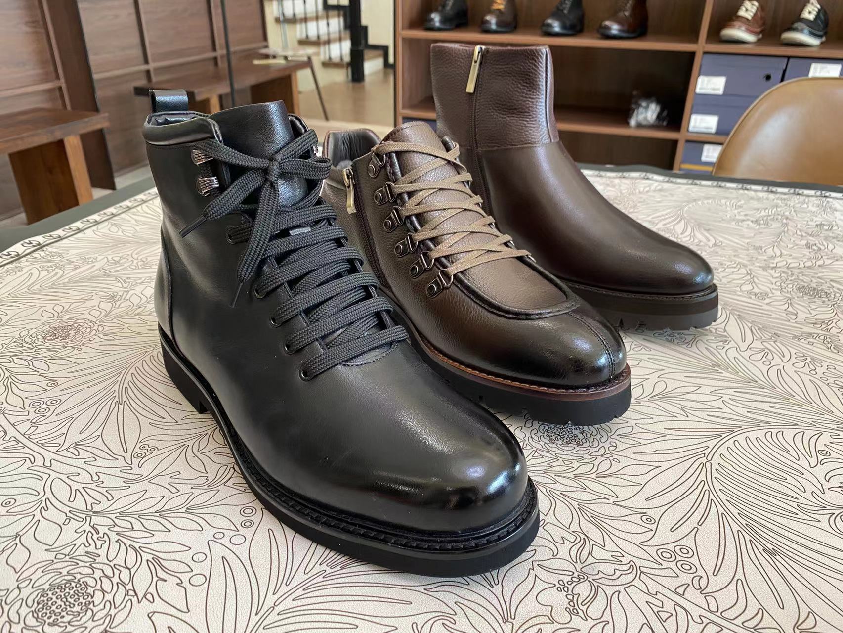 AntonioBarezzi（皮毛一体微瑕合集）冬季加厚加绒保暖圆头高帮男鞋