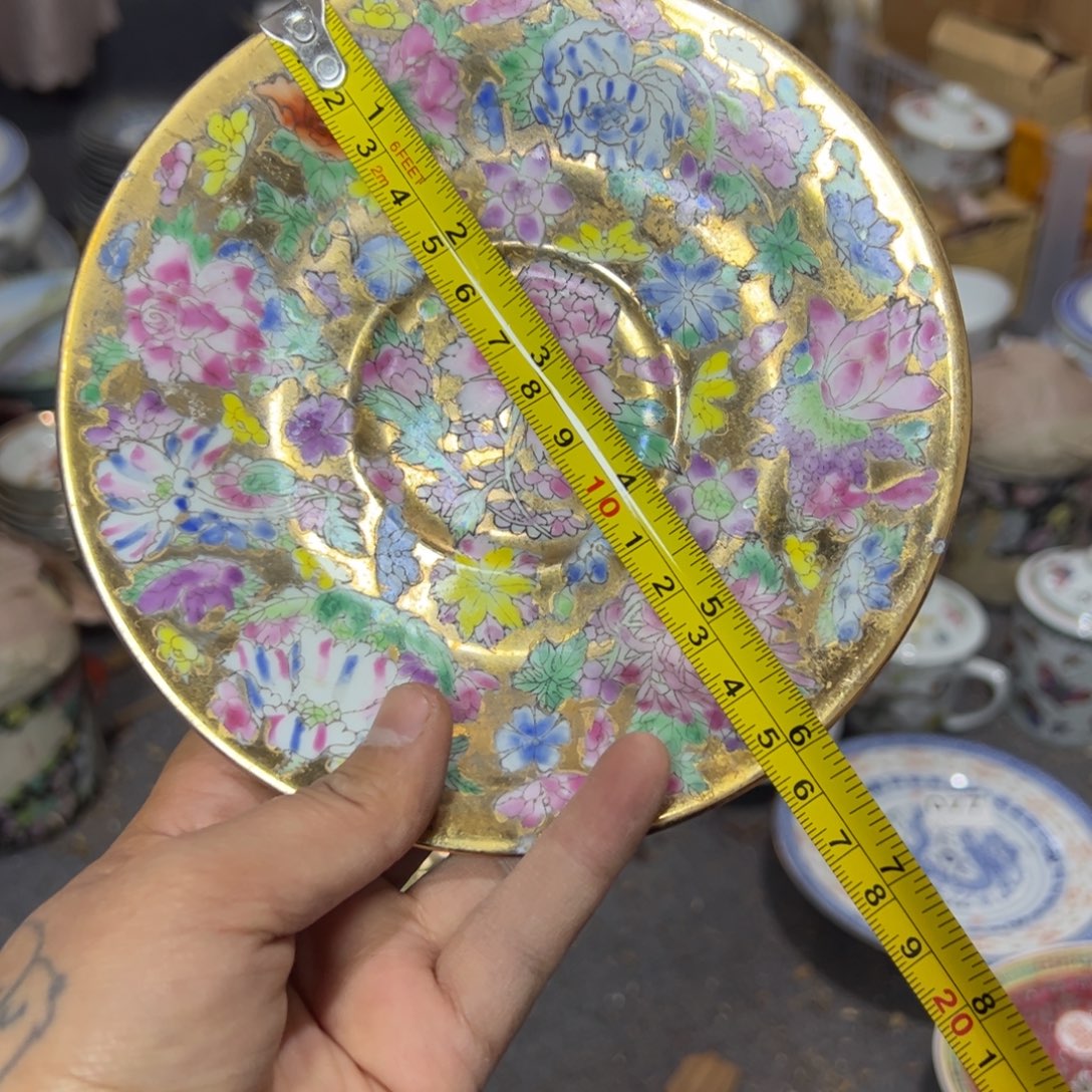 陶其他15厘米金地万花平盘