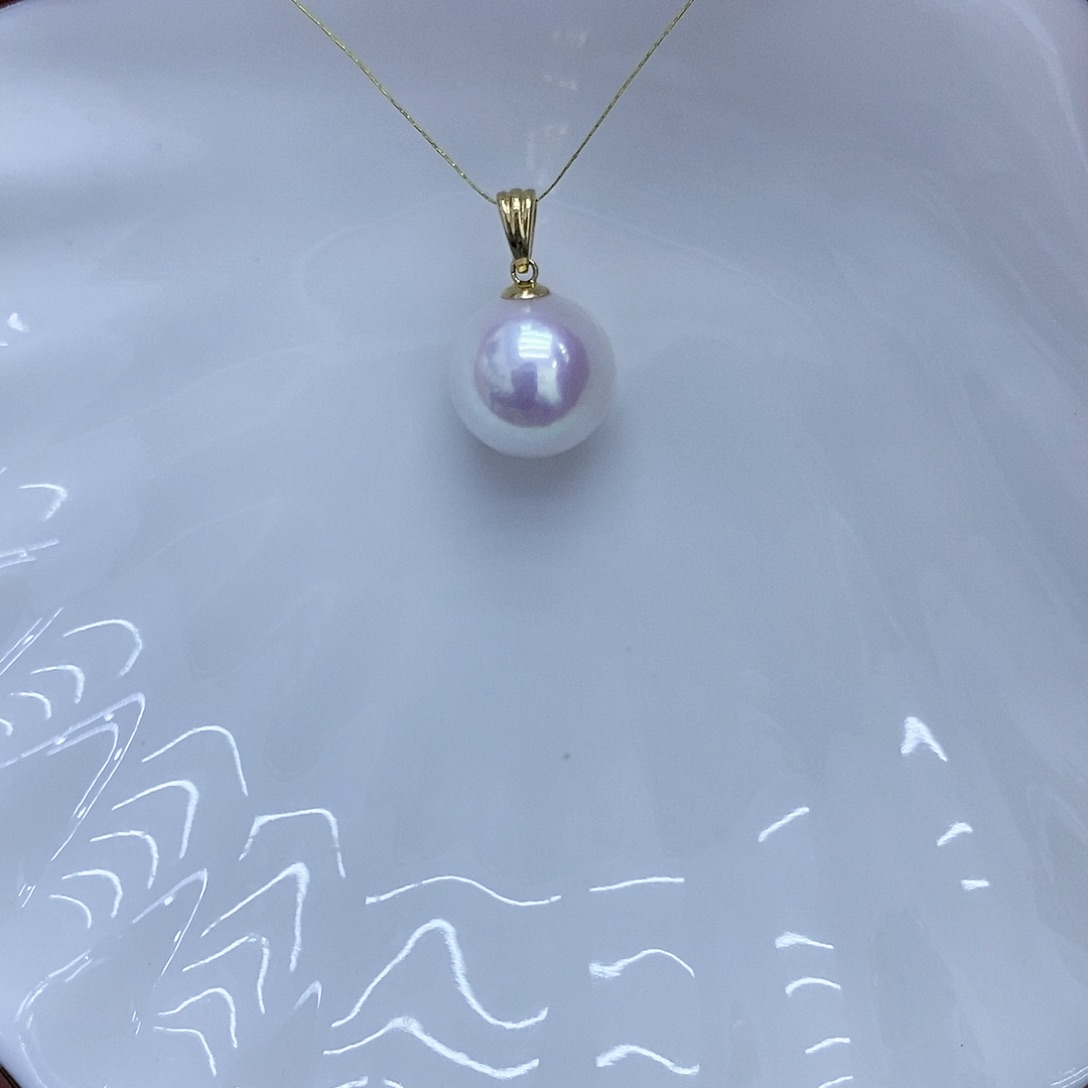 淡水珍珠颈饰18K金镶嵌11.4