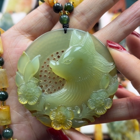 岫玉挂件未镶嵌挂件