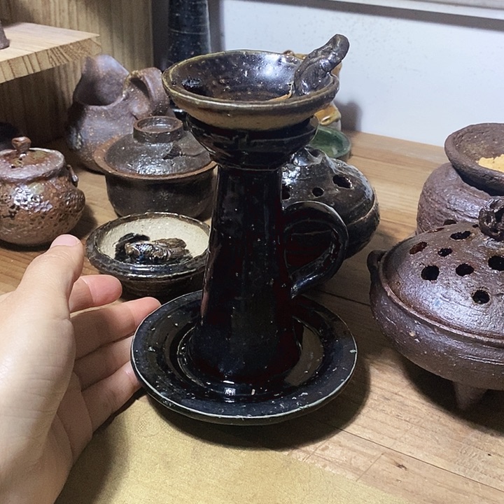 王****播景德镇叶里手作油灯