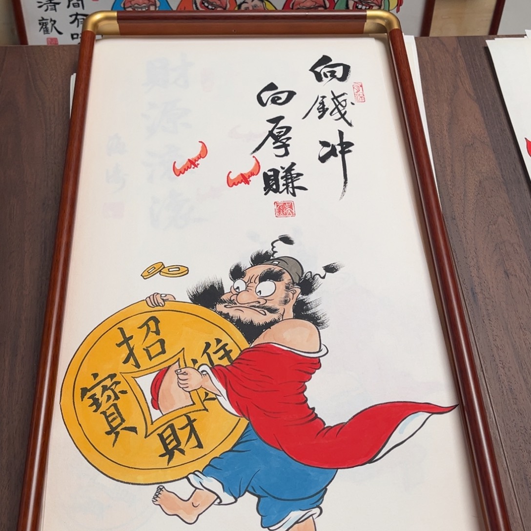 国画纯手绘禅意画作品