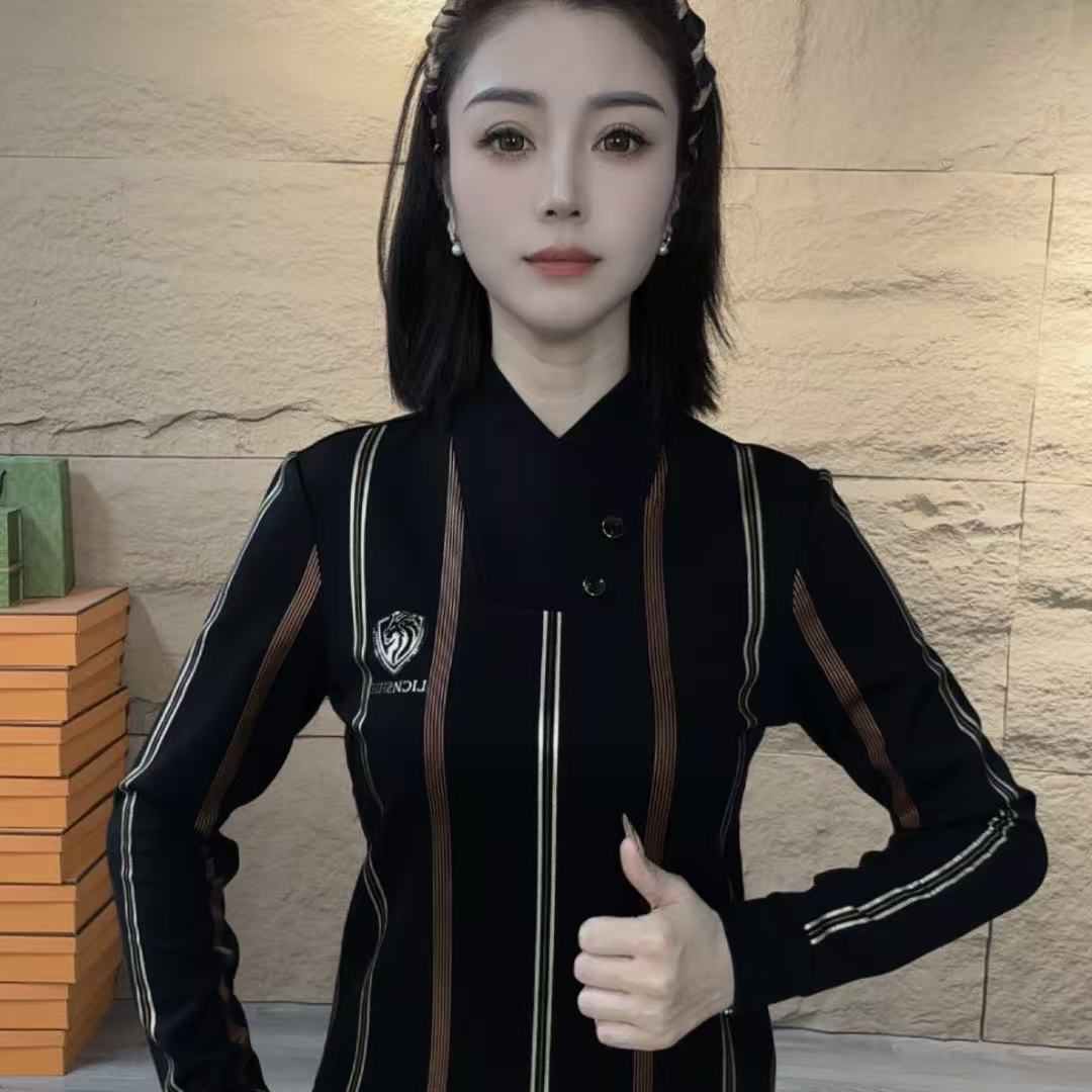 《绅士风尚》冬季新款男士巾帼领加绒时尚百搭潮流条纹卫衣666