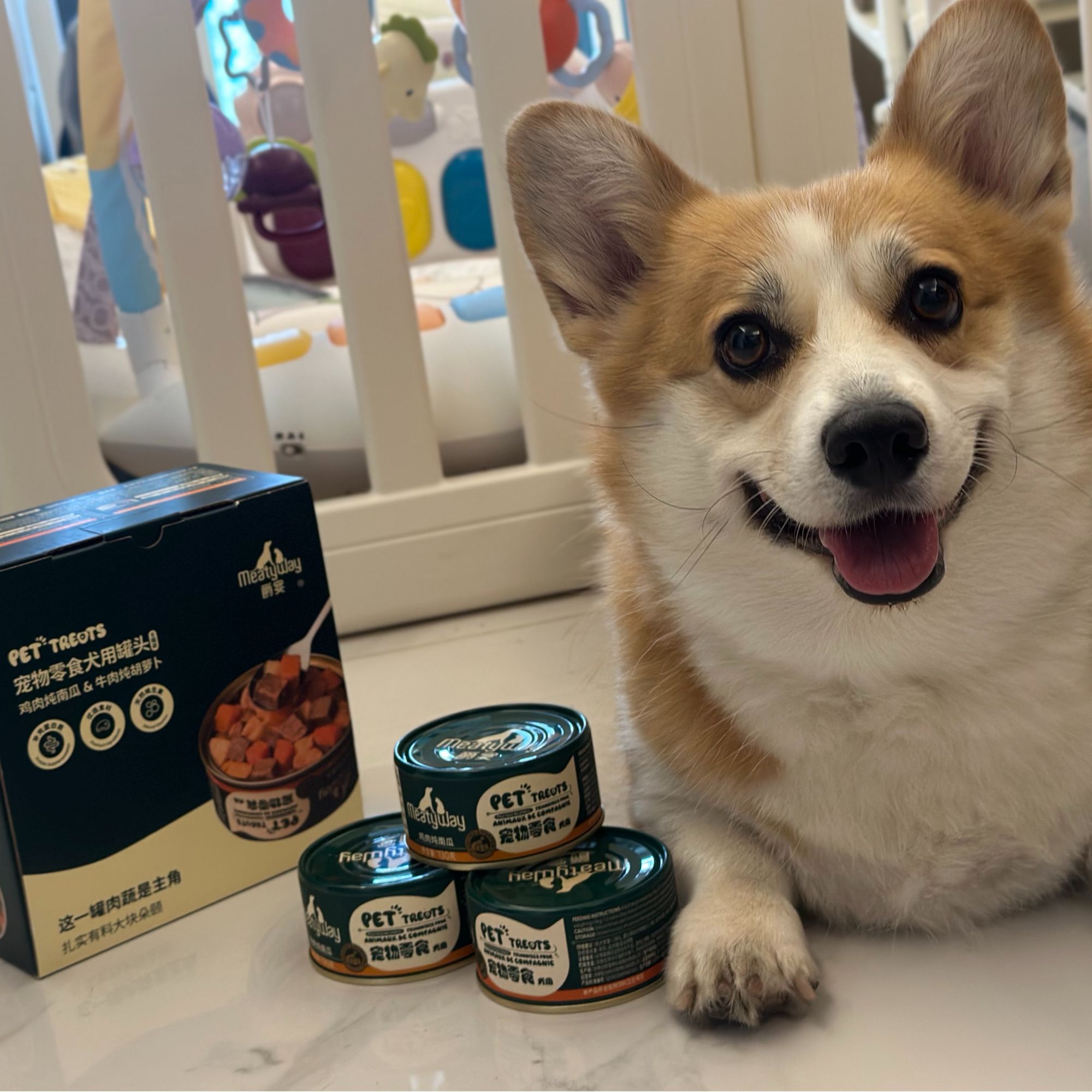 meatyway/爵宴狗狗罐头增肥中小型犬宠物零食8罐鸡肉牛肉130g礼盒