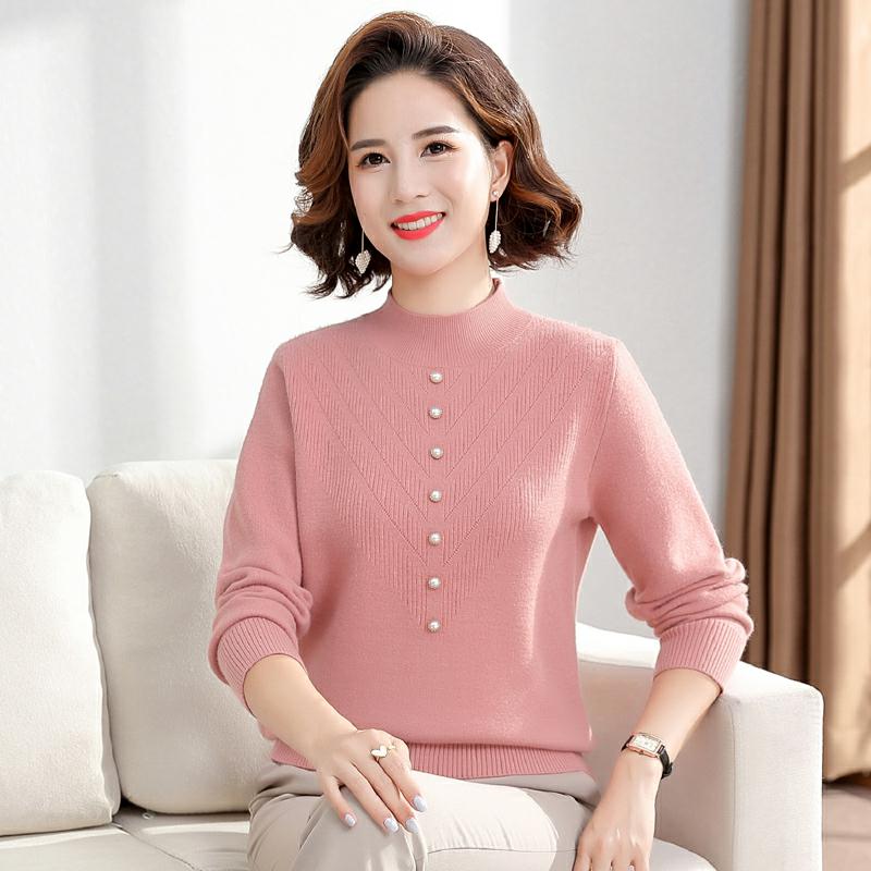 妈妈装一体绒女装中老年新中式妈妈长袖上衣中老年女装7789