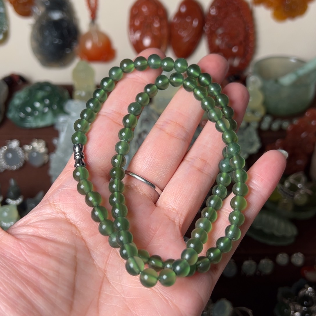 蛇纹石玉耳坠未镶嵌