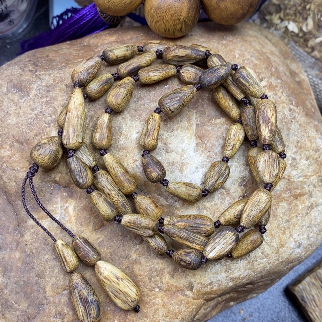 沉香奇楠沉香水滴链原木原色