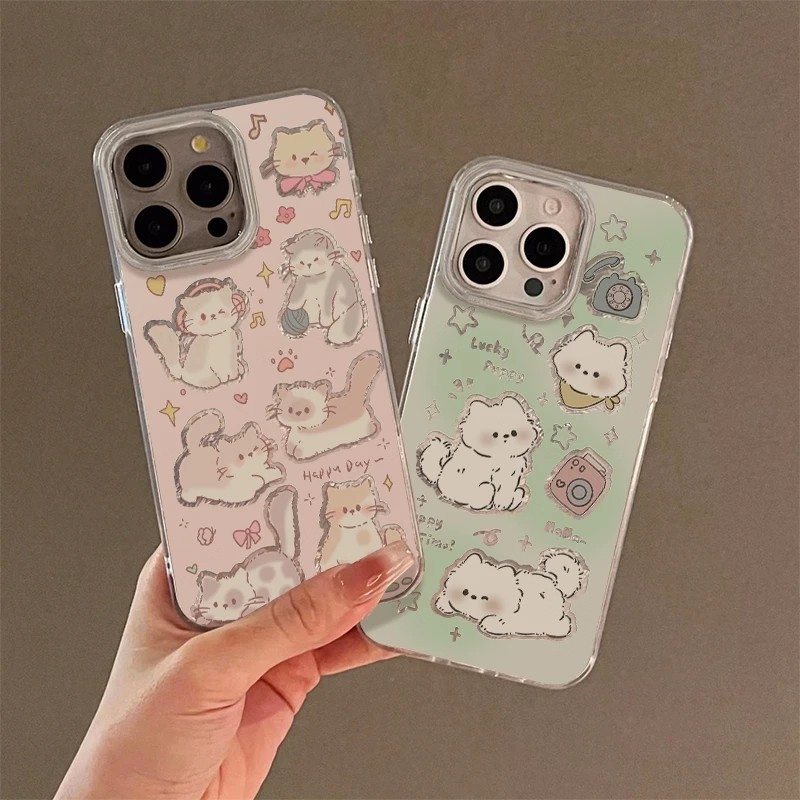 可爱猫狗适用于Mate70华为苹果16promax手机壳iPhone15高级小米