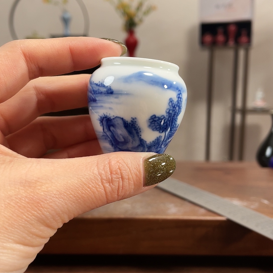 瓷片陶瓷艺术小花瓶