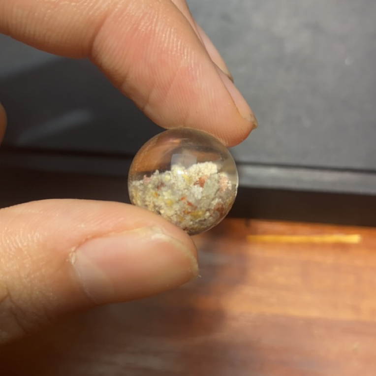 16.1mm 天然半盆白幽灵单株 晶体通透 手串diy散珠