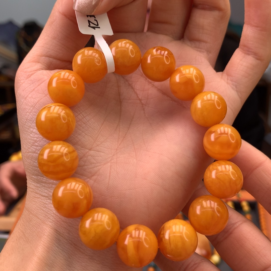 蜜蜡手串未镶嵌天然