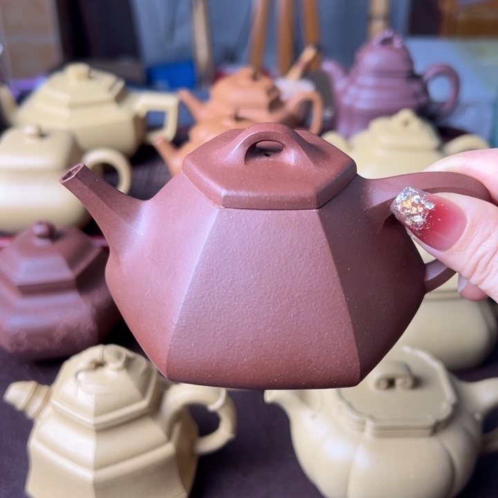 紫砂茶壶紫泥石瓢微瑕