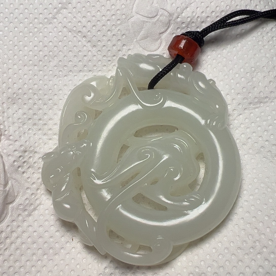 蓝***)和田玉未镶嵌挂件