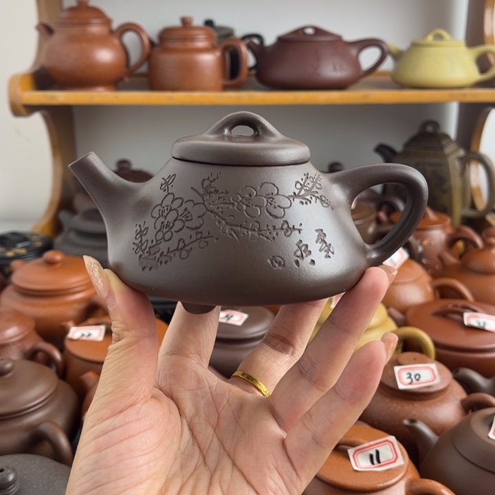 茶壶紫砂150cc紫泥半手微瑕