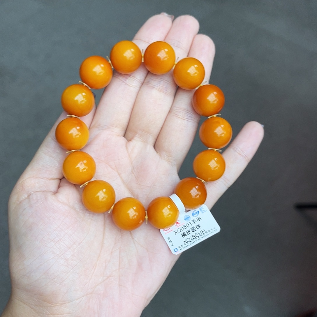 未镶嵌琥珀手链双色 15