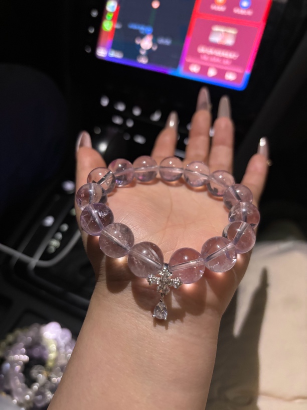 铜镀真金仿水晶手链 原创手链仿水晶合金配饰