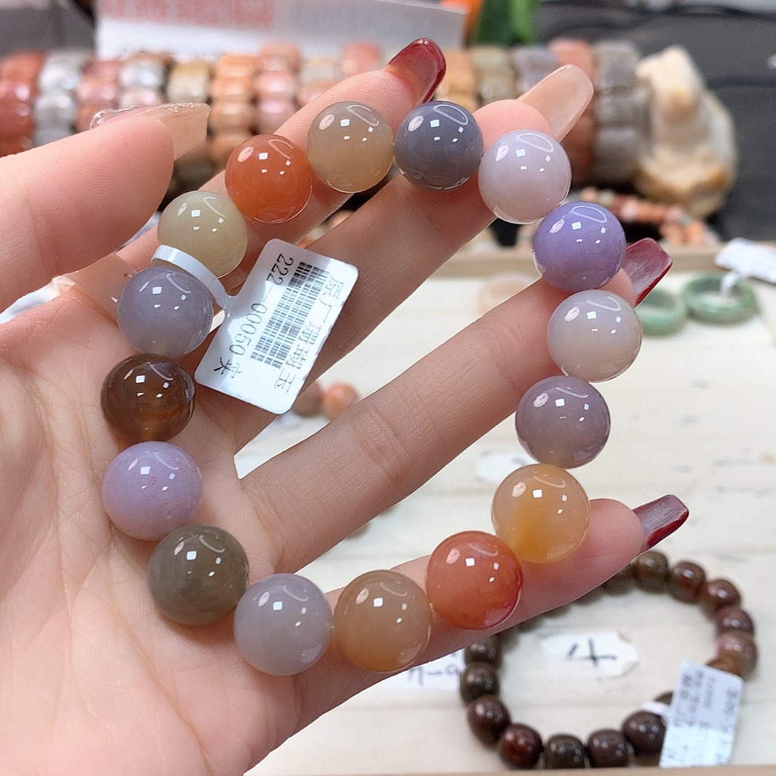 硅化珊瑚（珊瑚玉）手链未镶嵌花****时061