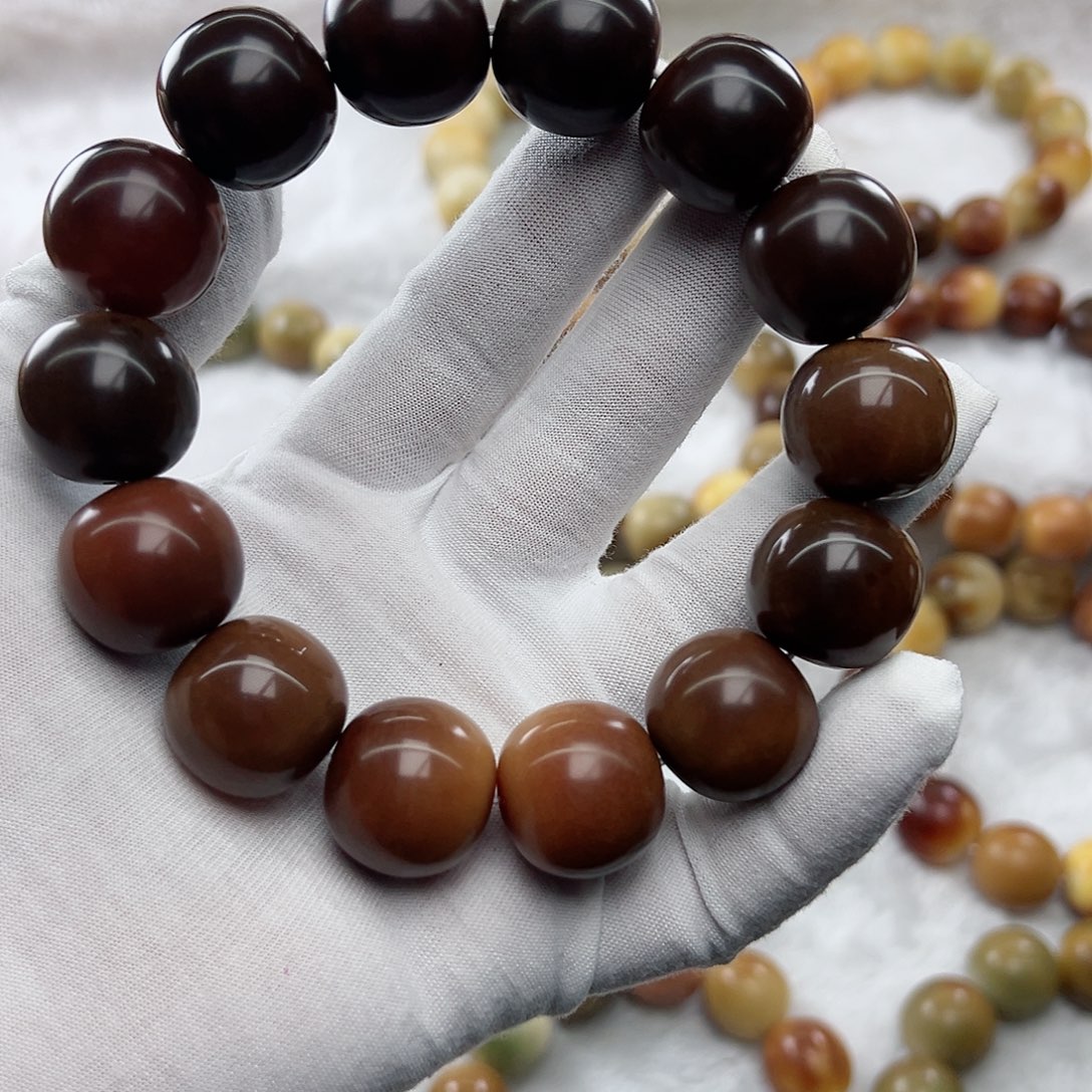 菩提根/象牙果手串两***丘卡23 干磨瑕疵s 33