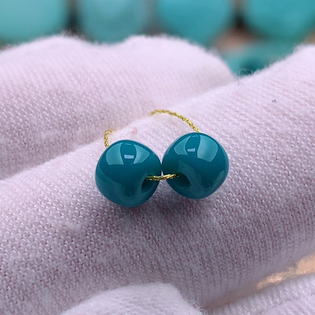 绿松石珠宝奇石未镶嵌5.7✖️4.6mm