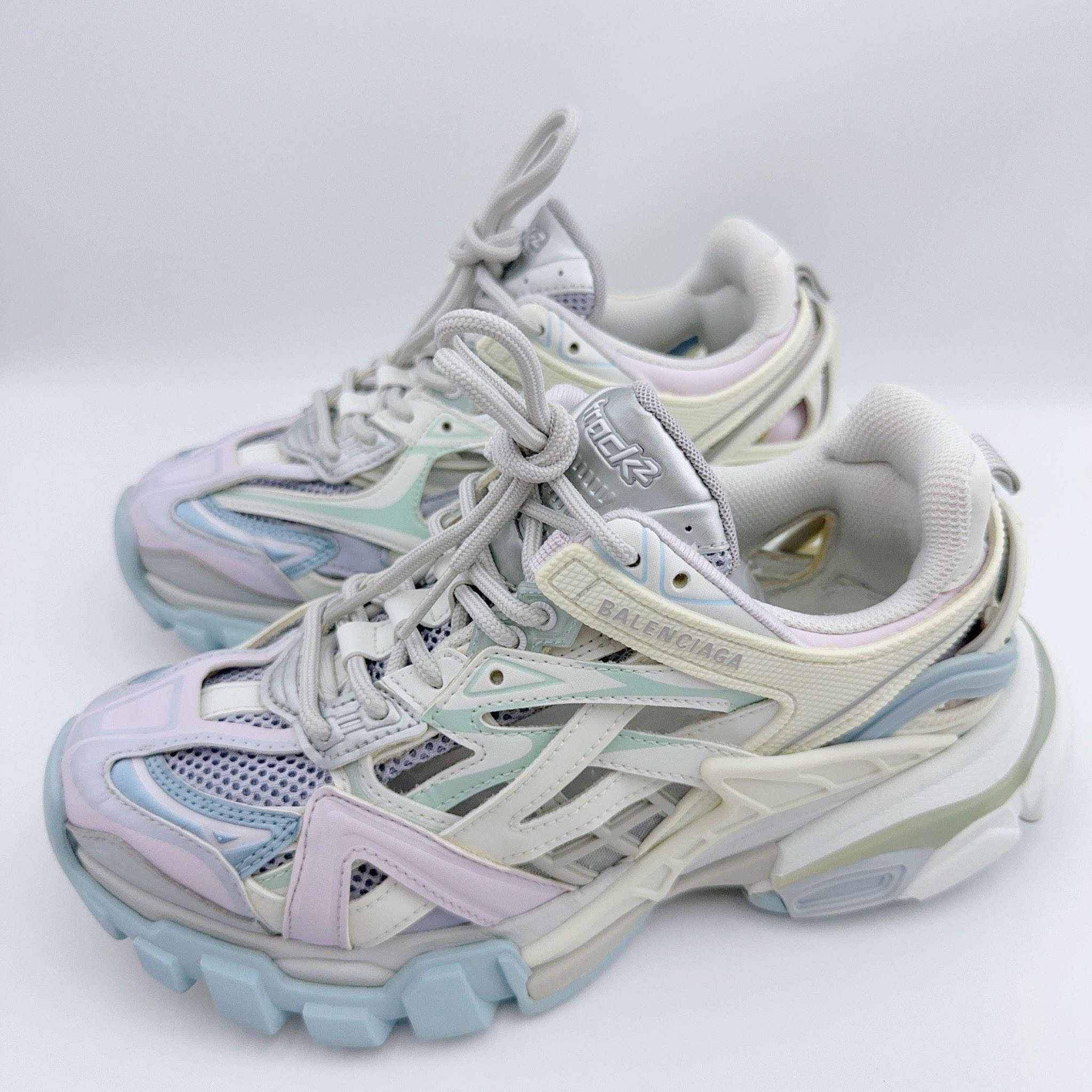 95新 Balenciaga/巴黎世家 37码/马卡隆track老爹鞋/01802