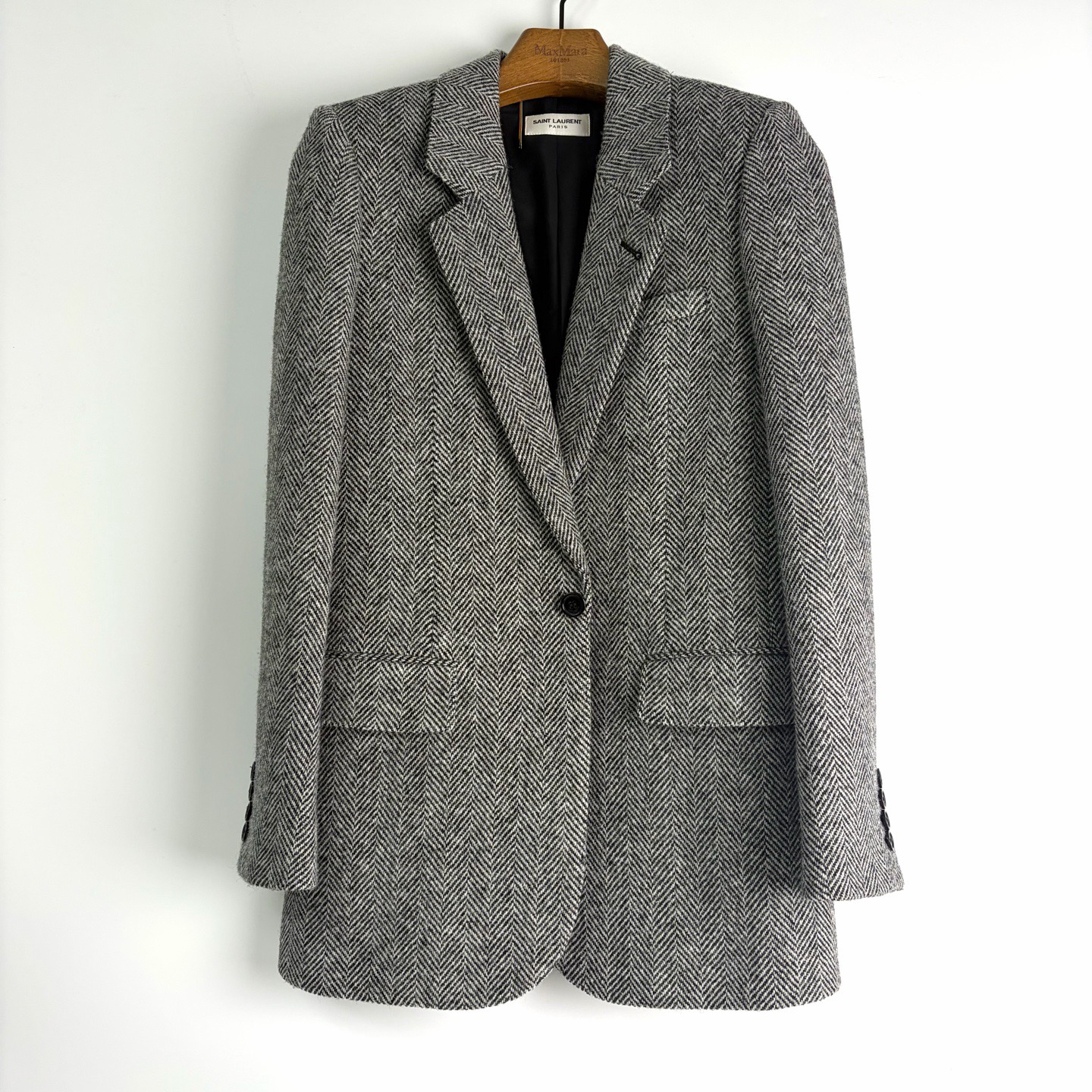 95新 YSL/圣罗兰 YSL圣罗兰 女士花呢修身款西装外套 95新 bz0855