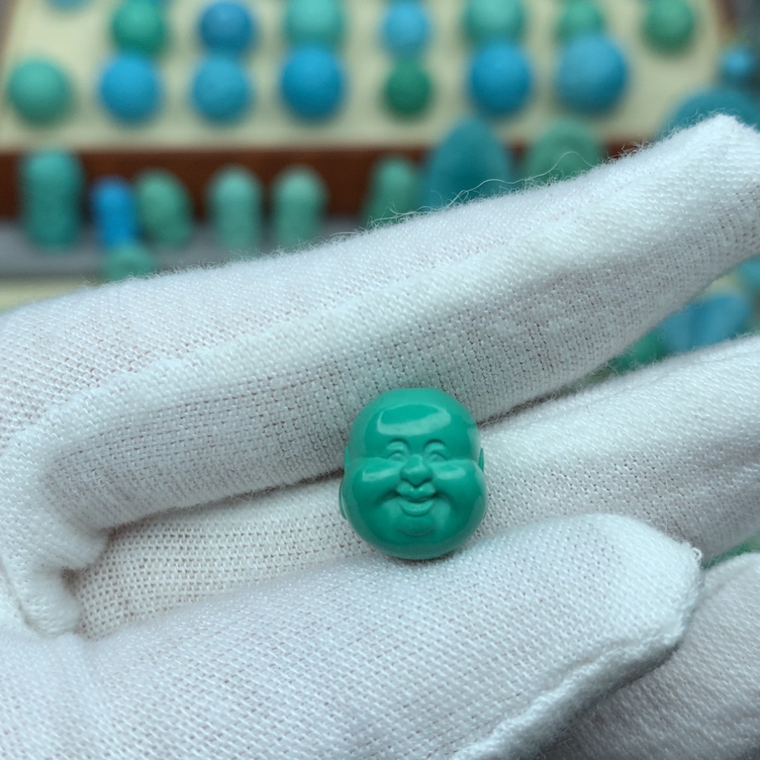 高瓷绿色卡10弥勒佛