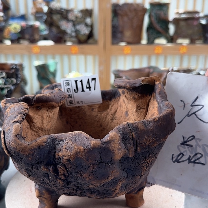 紫砂花盆景德镇陶瓷多肉花盆147