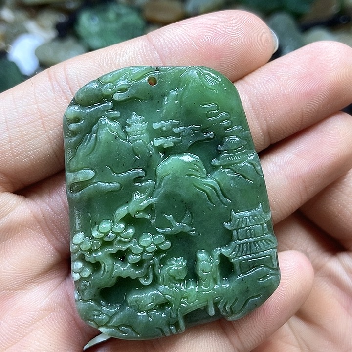 和田玉未镶嵌挂件