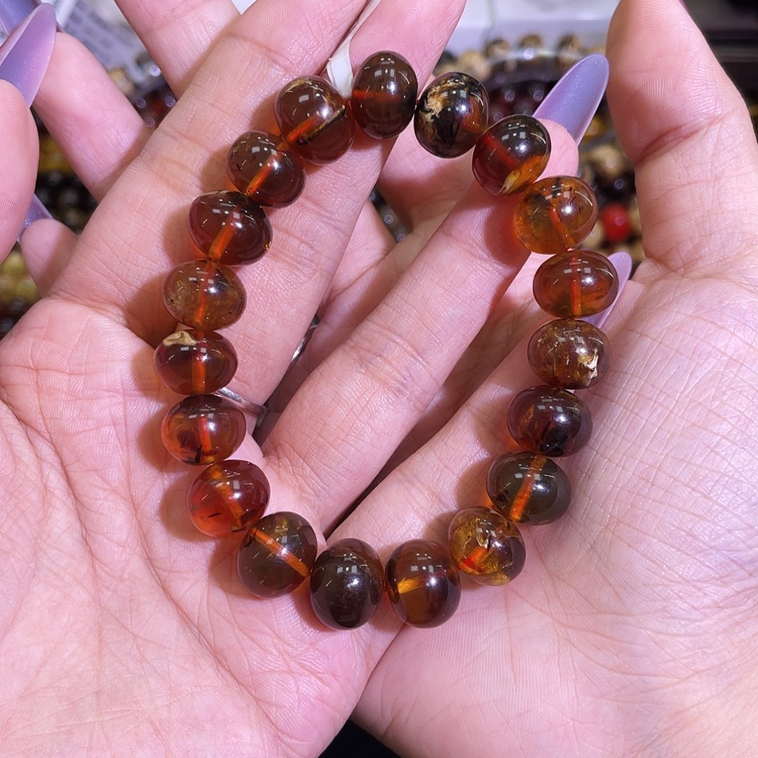 裸石琥珀未镶嵌抚顺琥珀12+血蜡花