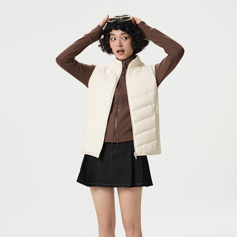 归沅【羽绒绒马甲】情侣冬季立领休闲保暖白鸭绒袄外套533/533-1