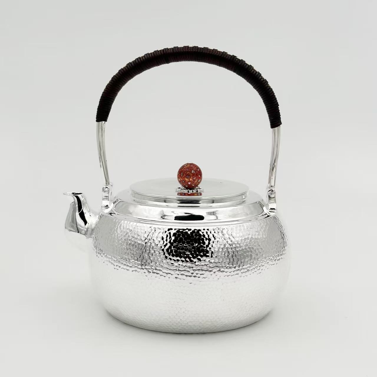 手工锤纹喜上眉梢提梁烧水壶