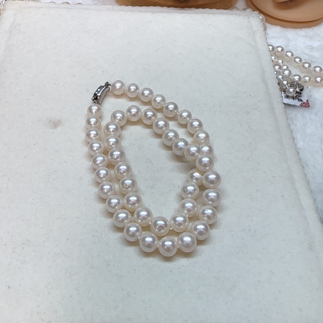 银S925镶嵌淡水珍珠项链