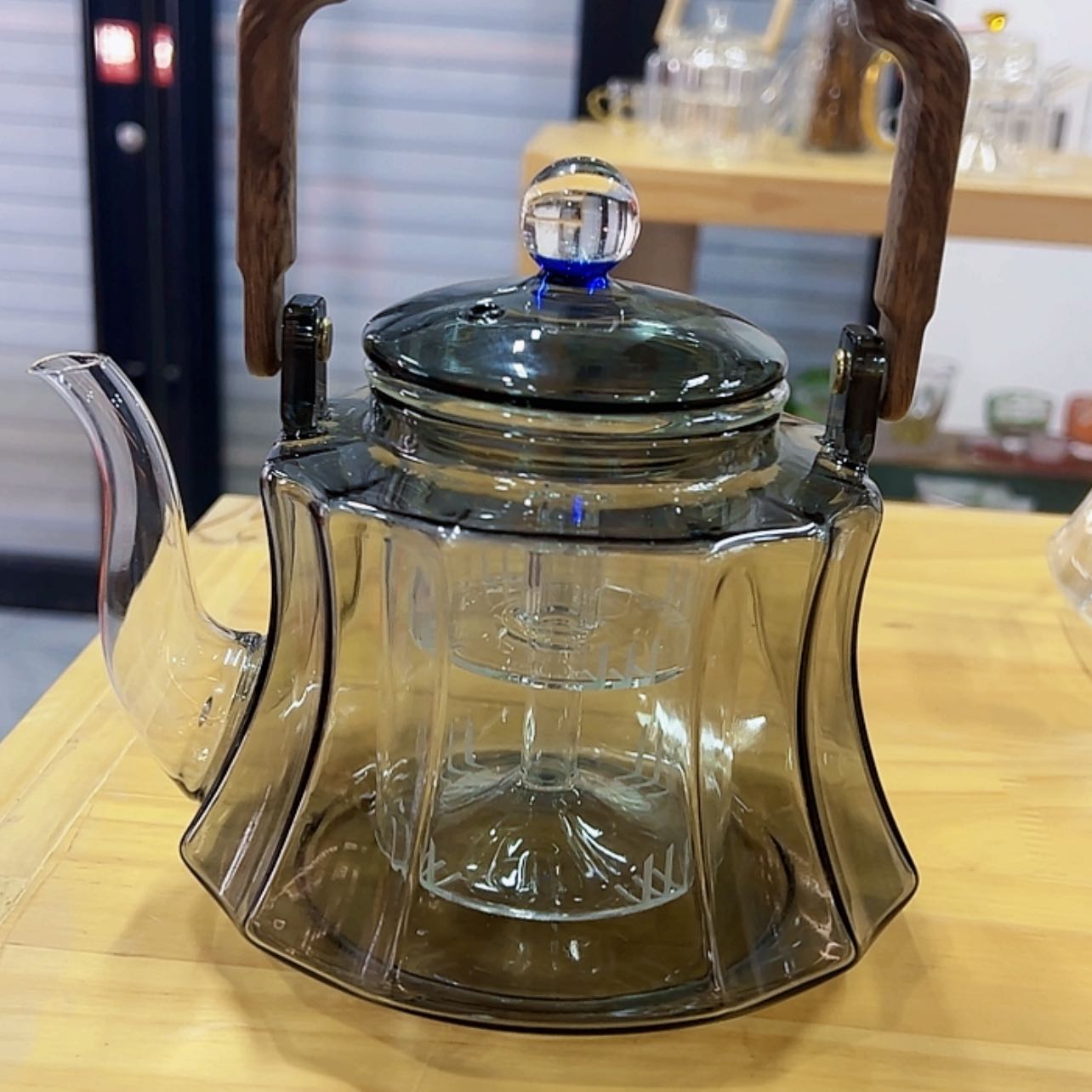 【闪购商品】钟鸣壶透黑色高硼硅玻璃壶