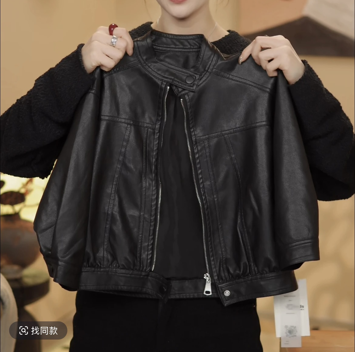 儿童春秋新款2025新品男女宝宝百搭纯色宽松休闲皮夹克短款风皮衣