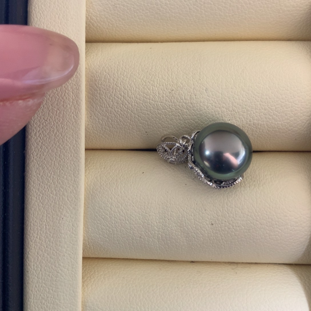 海水珍珠银S925镶嵌颈饰