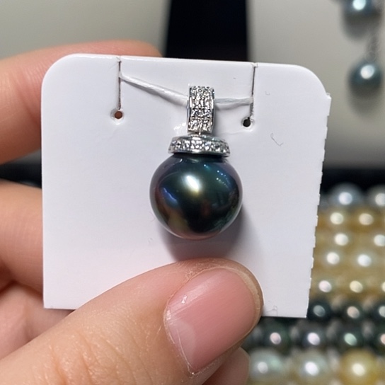 海水珍珠颈饰银S925镶嵌12