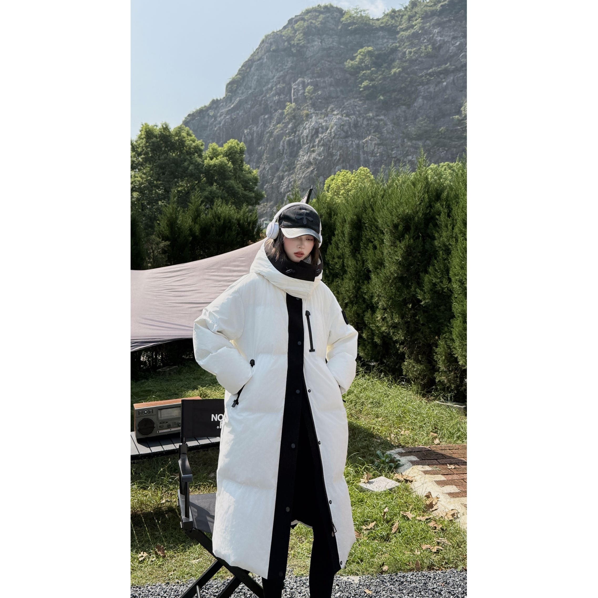 专属2025新款90白鸭绒休闲风加厚拉链羽绒服ol连帽休闲288611