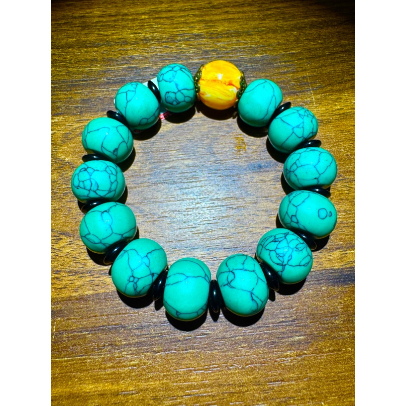 LSS0577 绿松民族手串（无礼盒）